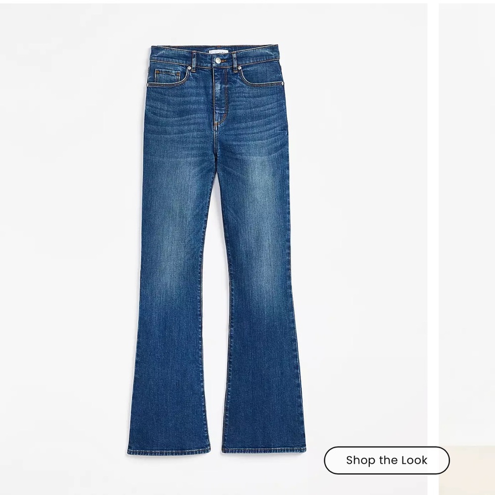 LOFT High Rise Flare Jeans, 28